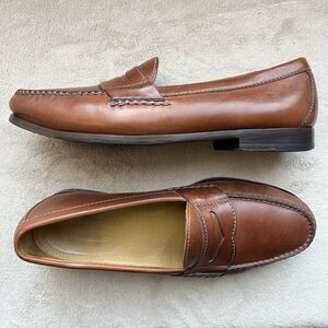 Cole Haan Brown Leather Penny Loafer Shoes Men 8.5 Casual Classic Preppy C06983